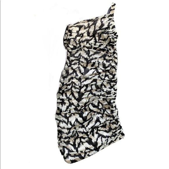 🍋armani Exchange One Shoulder Abstract Dress - Picture 5 of 6